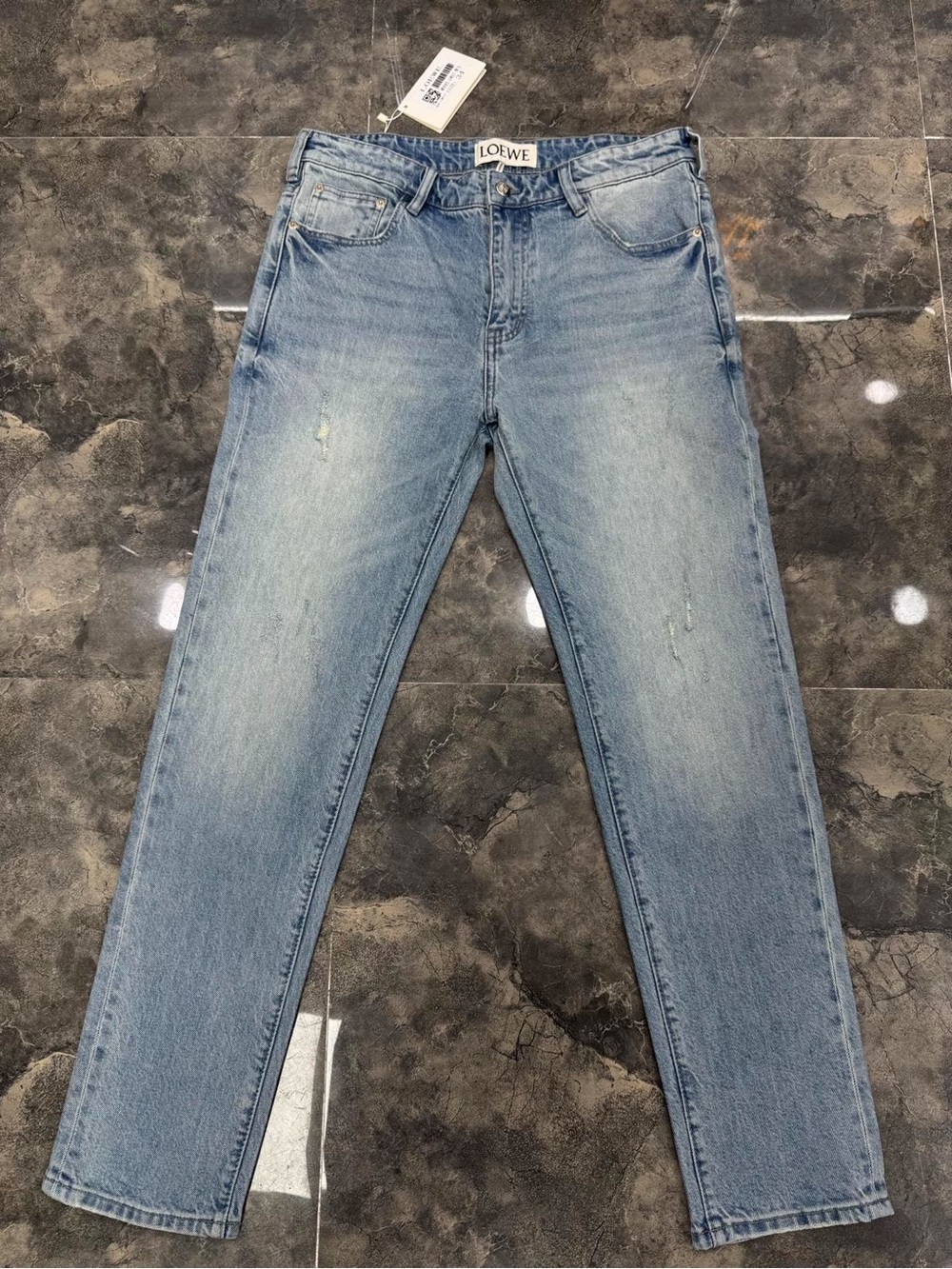 Loewe Men's Pale Blue Slim Straight Jeans